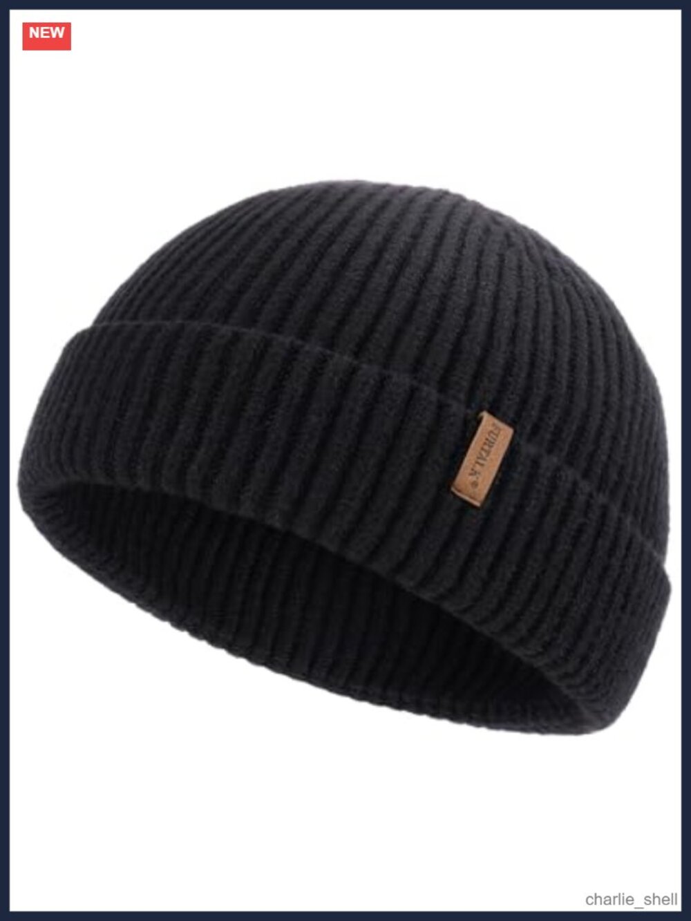 Fisherman Beanie Short Cuff Rib Knit Watch Cap Winter Hat Stretch